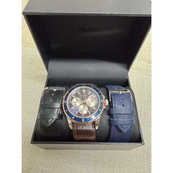Aldo Blue Dial Two Tone Multi Strap For Men main image 2